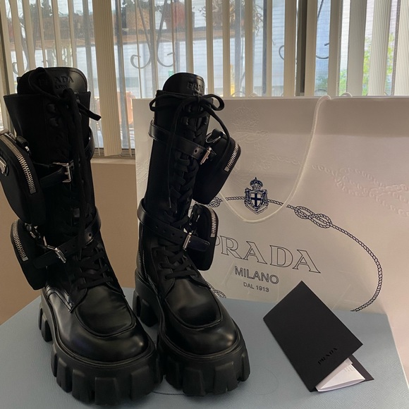 Prada Monolith leather and nylon boots
Brand new
Asking $1,900 - Picture 3 of 4